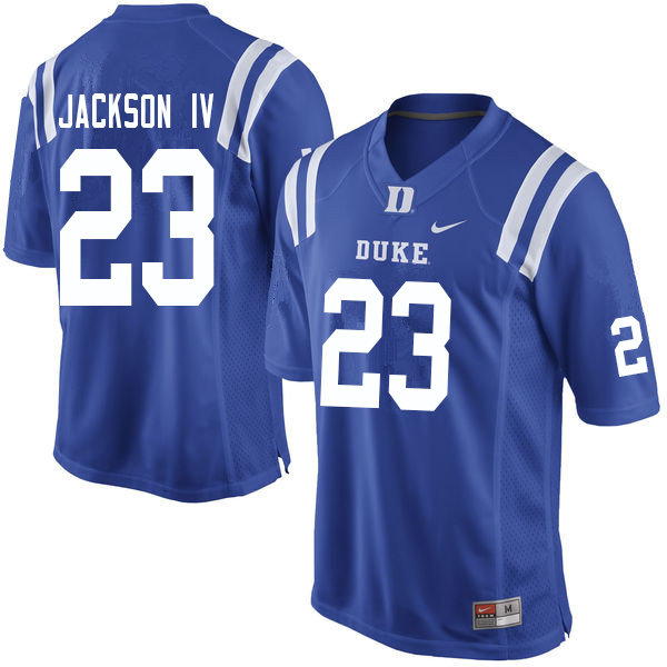 Men #23 James Jackson IV Duke Blue Devils College Football Jerseys Sale-Blue